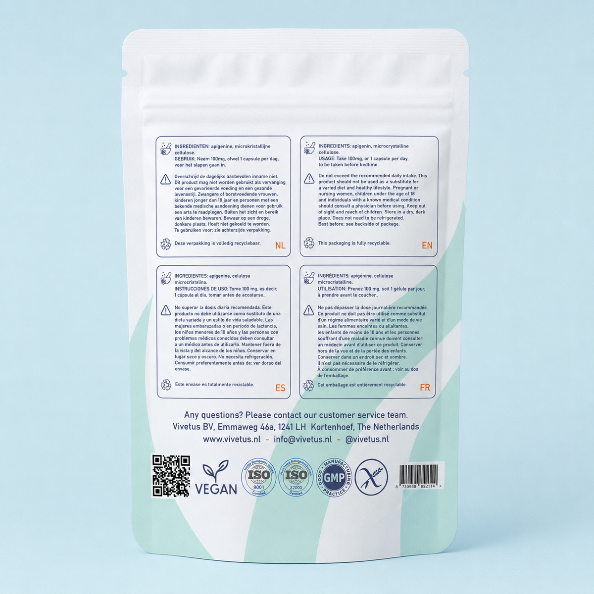Vivetus® Apigénine - 60 gélules - 100mg