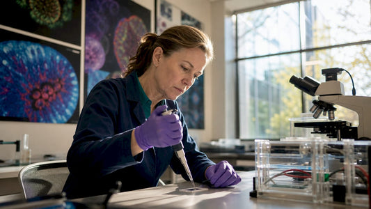 Scientist working in cellular senescence lab