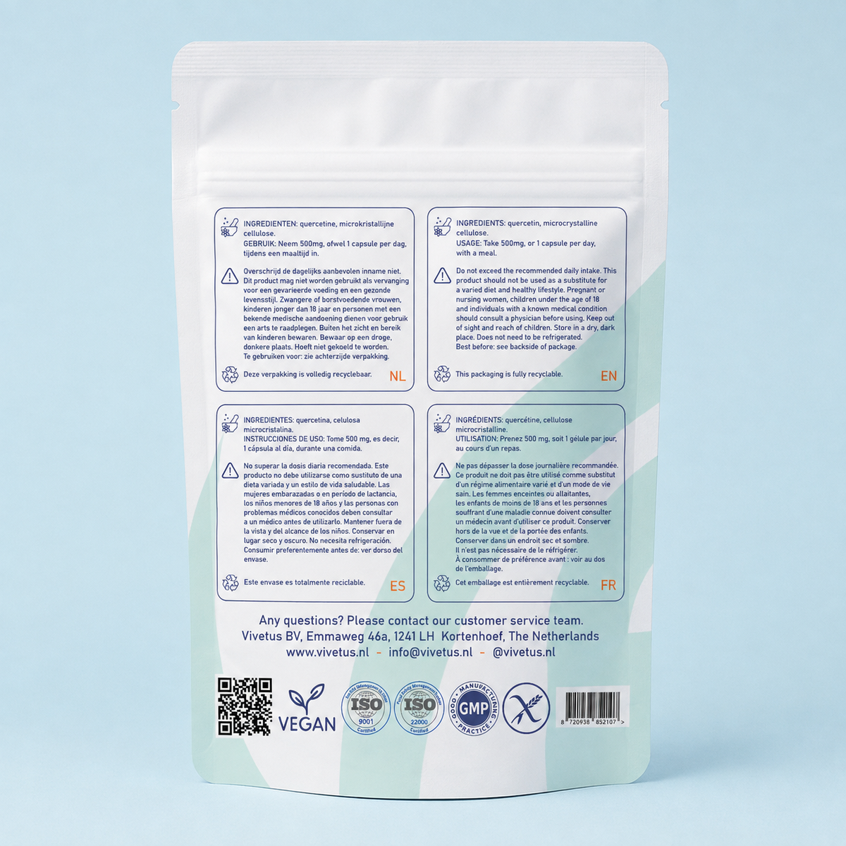 Vivetus® Quercétine - 60 gélules - 500mg