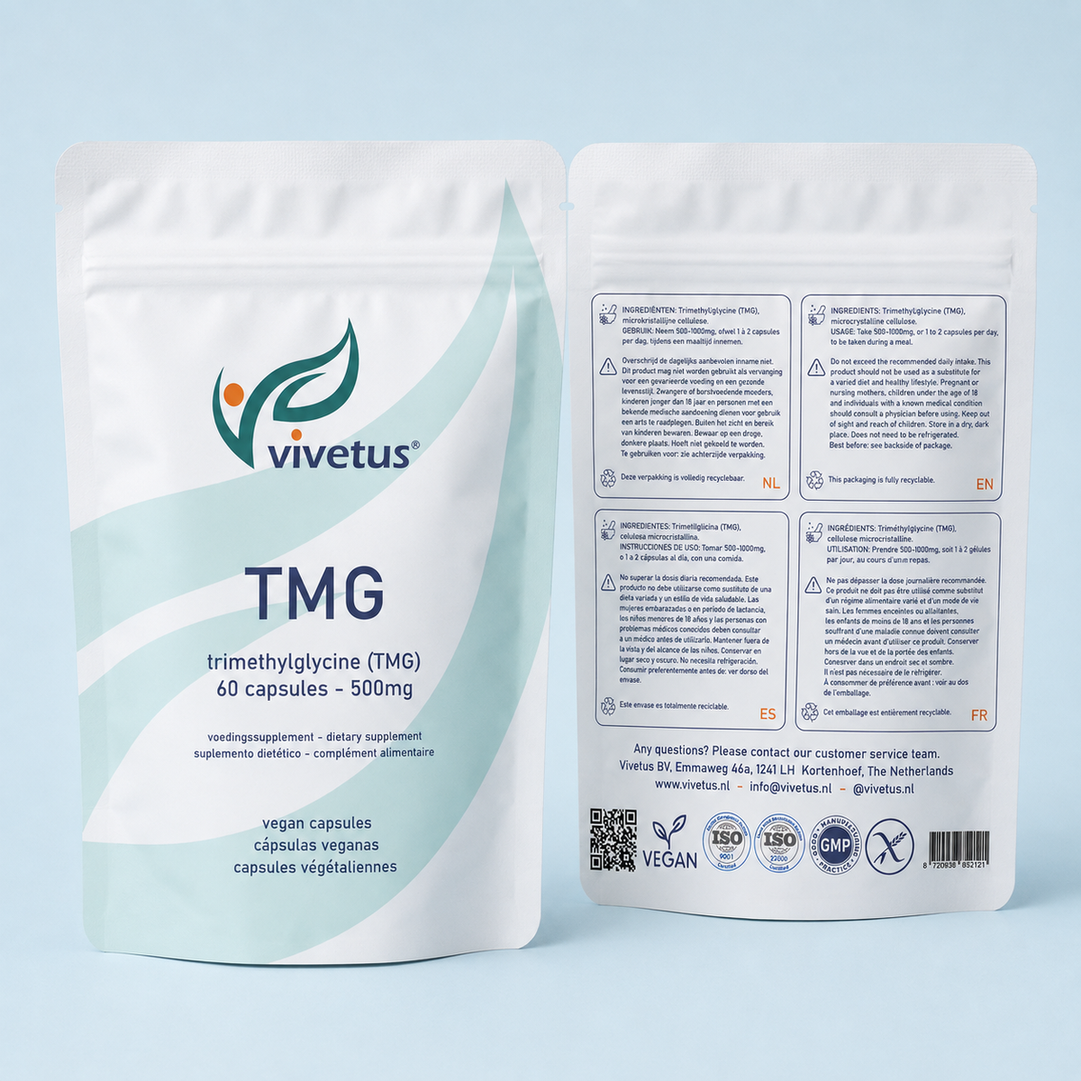 Vivetus® Triméthylglycine (TMG) - 60 gélules - 500 mg